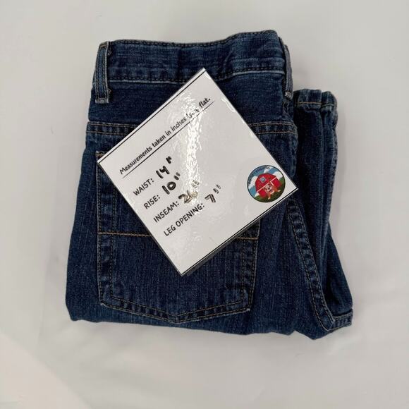 Girls Urban Pipeline Jeans Size 14 Regular Dark Wash Straight Leg 100% Cotton - Picture 7 of 7